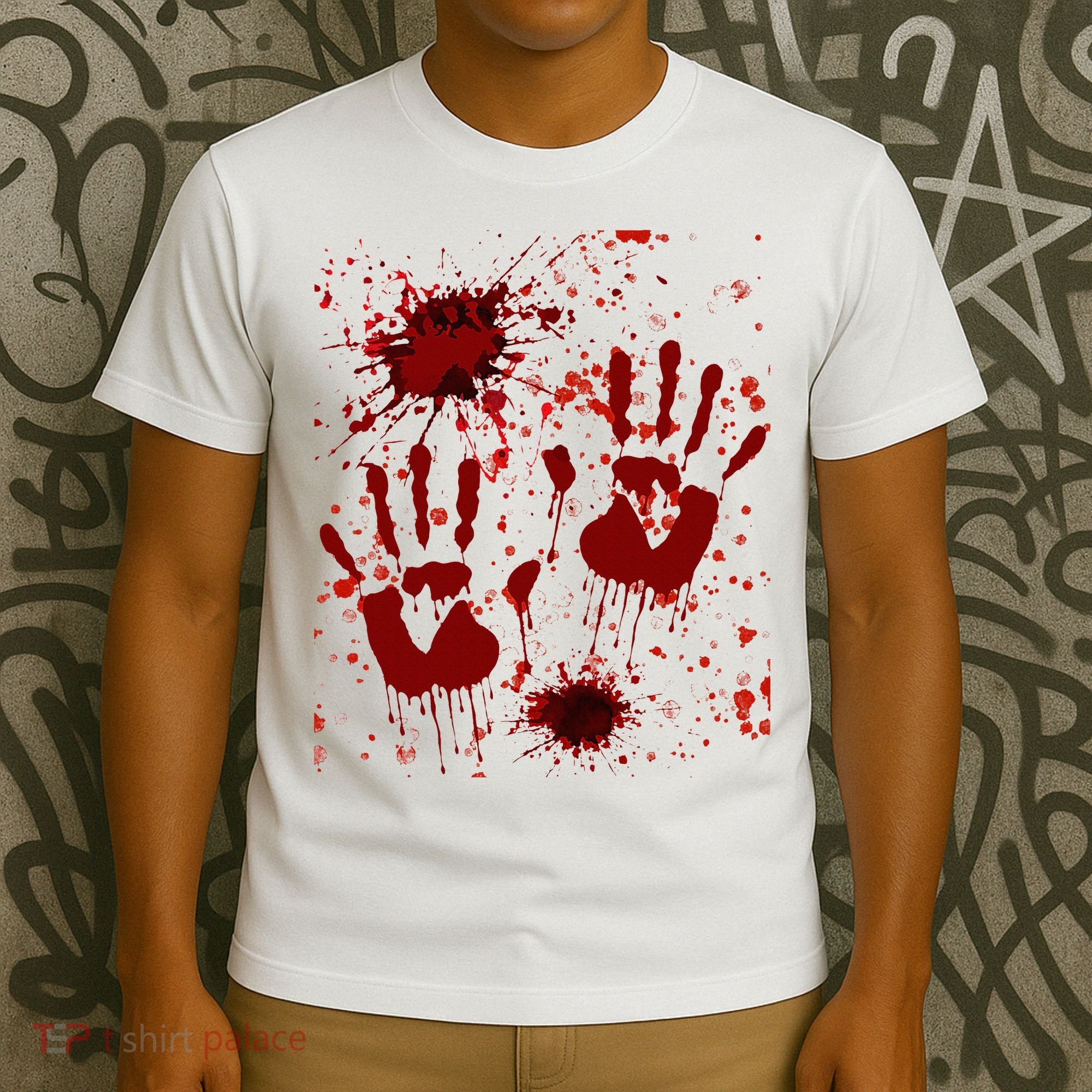 Help Bloody Halloween Costume Blood Matching T-Shirt