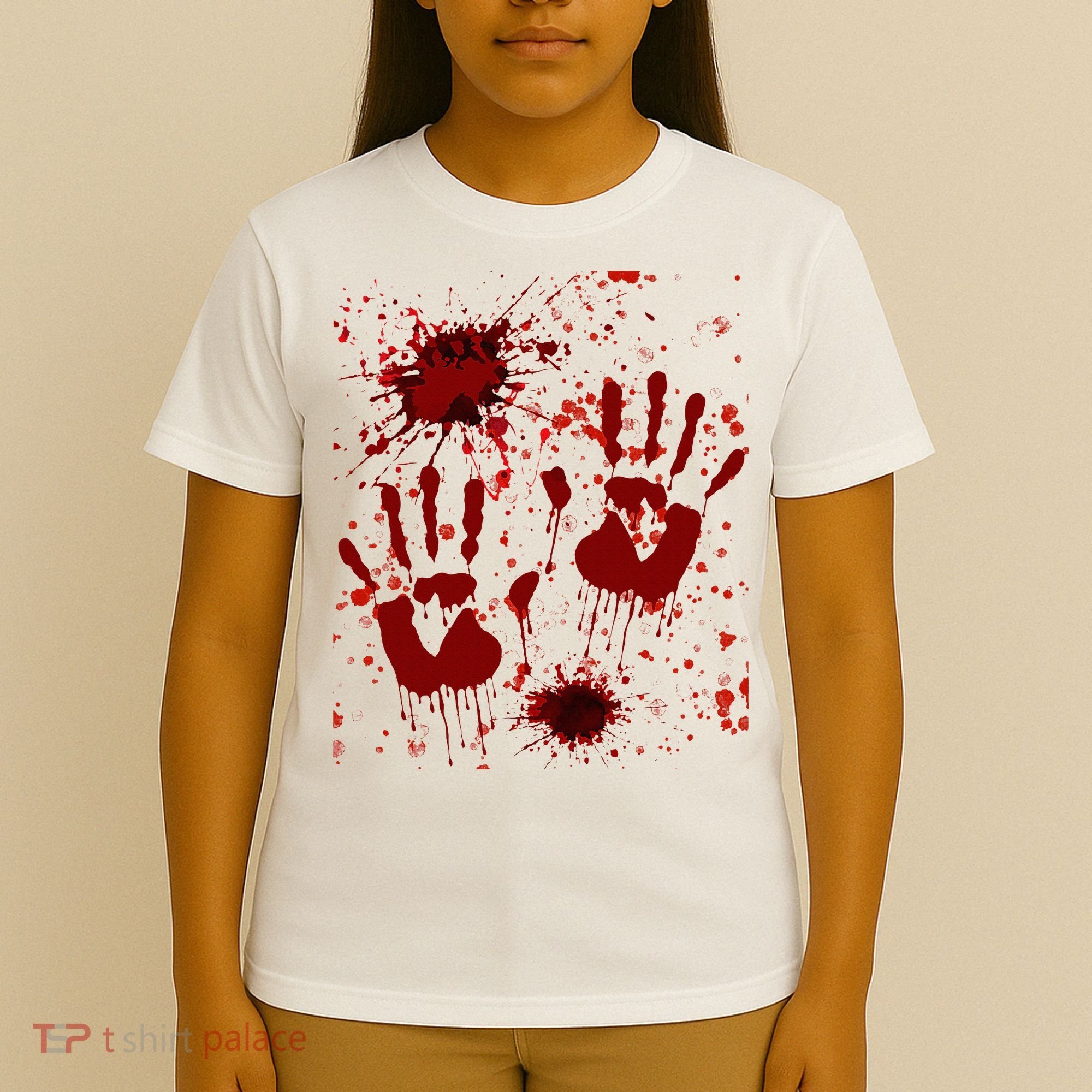 Help Bloody Halloween Costume Blood Matching T-Shirt