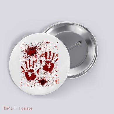Help Bloody Halloween Costume Blood Matching Button