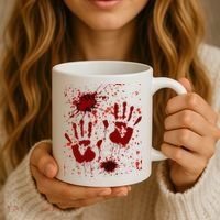 Help Bloody Halloween Costume Blood Matching Coffee Mug thumb 3