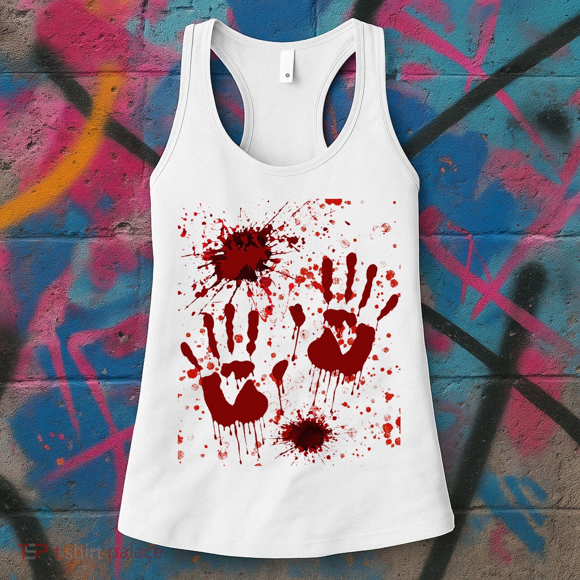 Help Bloody Halloween Costume Blood Matching Women's Tank Top