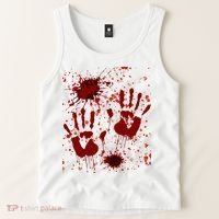 Help Bloody Halloween Costume Blood Matching Tank Top thumb 2