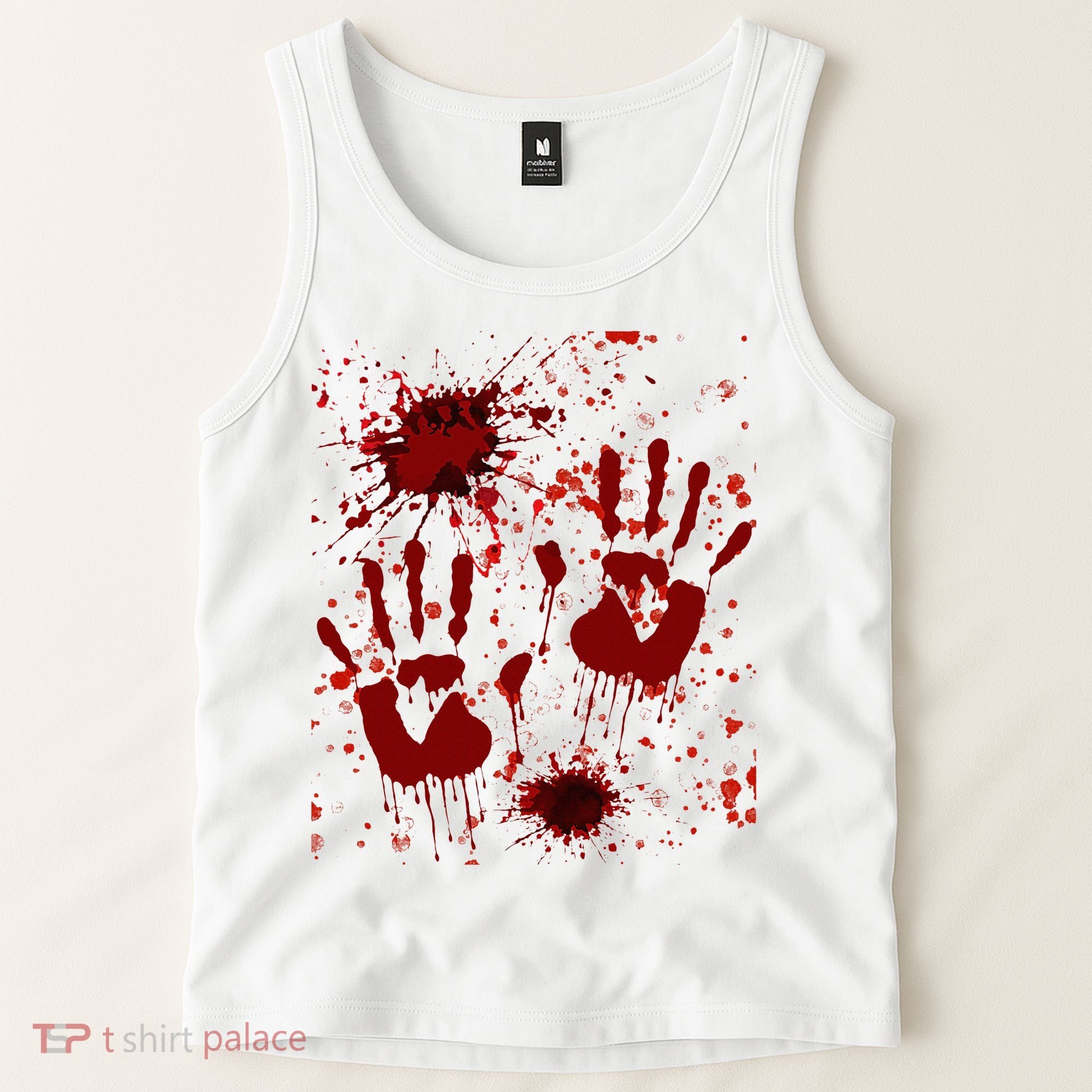 Help Bloody Halloween Costume Blood Matching Tank Top