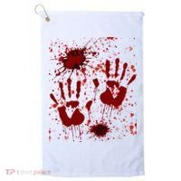 Help Bloody Halloween Costume Blood Matching Golf Towel thumb 0