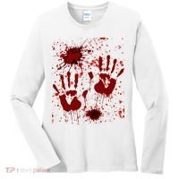 Help Bloody Halloween Costume Blood Matching Women's Long Sleeve Shirt thumb 0