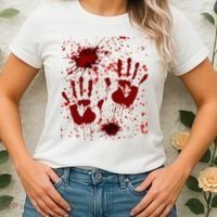 Help Bloody Halloween Costume Blood Matching Women's T-Shirt thumb 2