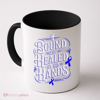 Healed By His Hands Juvenile Arthritis Awareness Coffee Mug