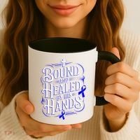 Healed By His Hands Juvenile Arthritis Awareness Coffee Mug thumb 3