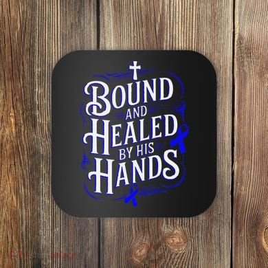 Healed By His Hands Juvenile Arthritis Awareness Coaster