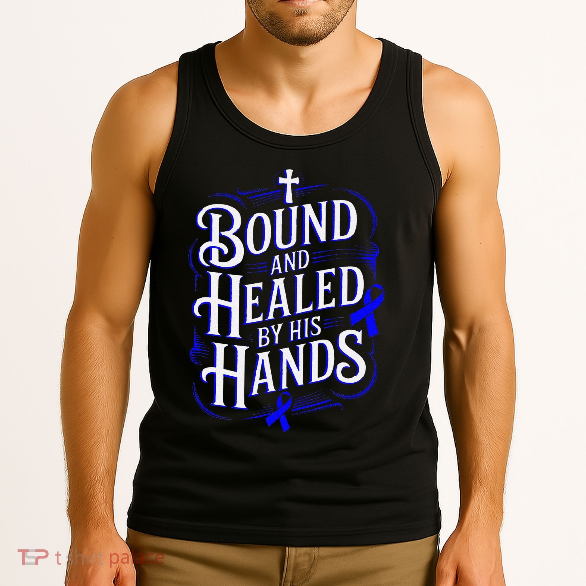 Healed By His Hands Juvenile Arthritis Awareness Tank Top