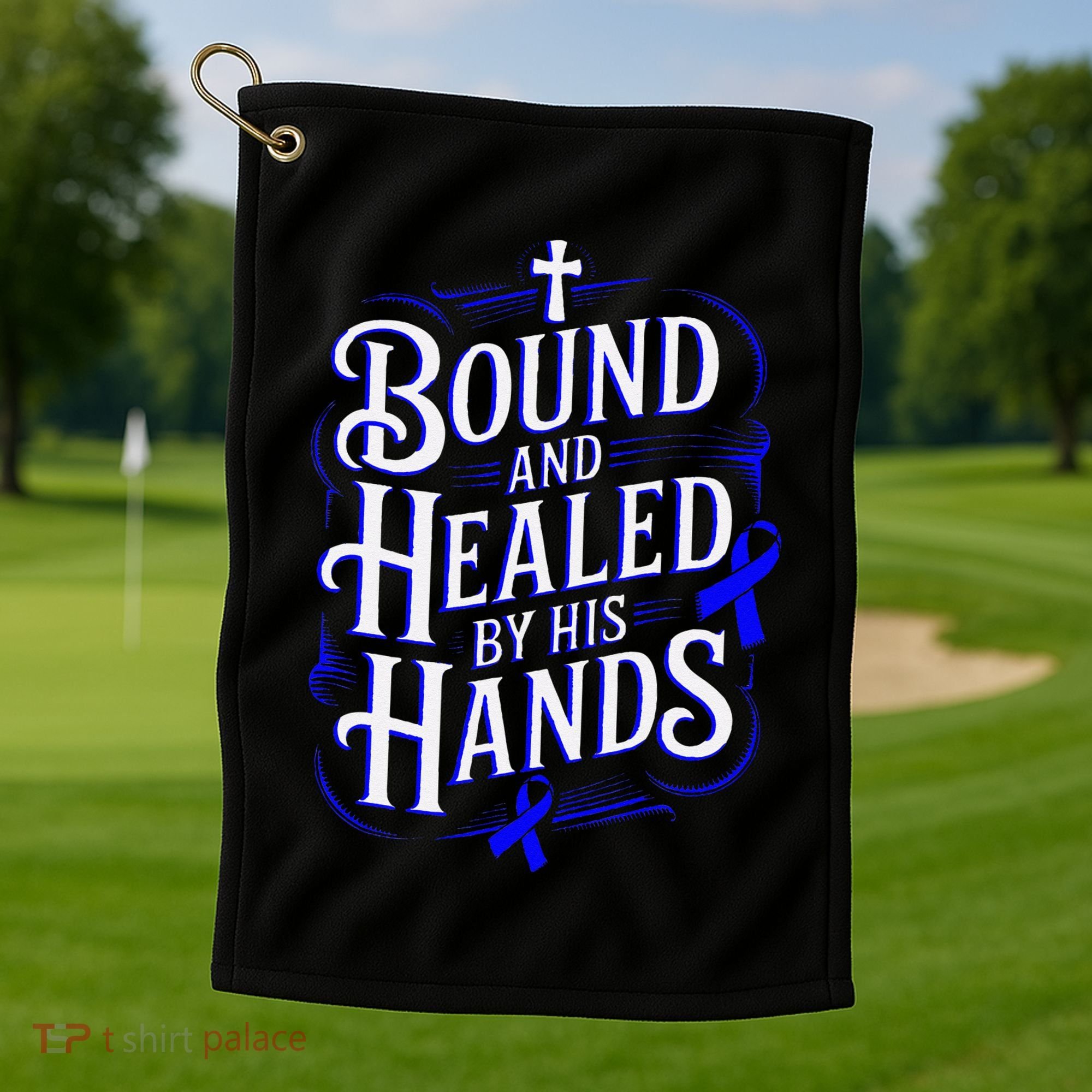 Healed By His Hands Juvenile Arthritis Awareness Golf Towel