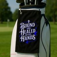Healed By His Hands Juvenile Arthritis Awareness Golf Towel thumb 2