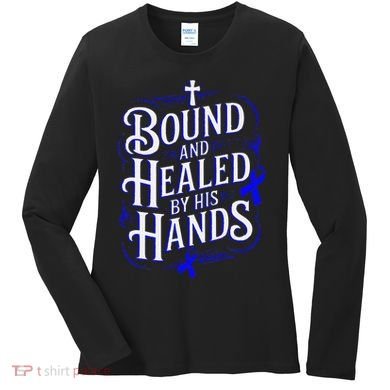 Healed By His Hands Juvenile Arthritis Awareness Women's Long Sleeve Shirt