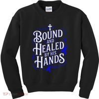 Healed By His Hands Juvenile Arthritis Awareness Kids Sweatshirt thumb 0
