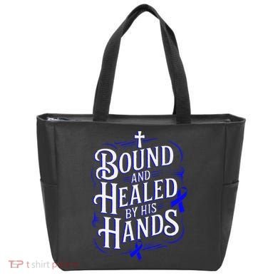 Healed By His Hands Juvenile Arthritis Awareness Tote Bag