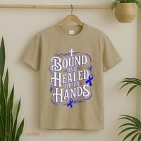 Healed By His Hands Juvenile Arthritis Awareness T-Shirt thumb 2