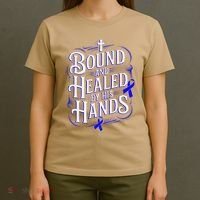 Healed By His Hands Juvenile Arthritis Awareness T-Shirt thumb 4