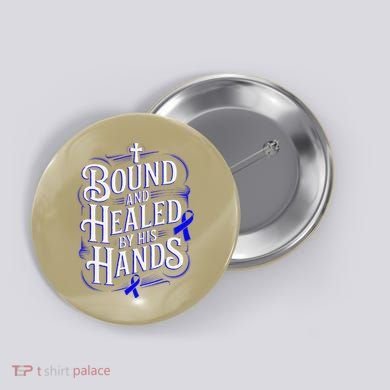 Healed By His Hands Juvenile Arthritis Awareness Button