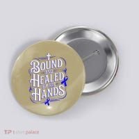 Healed By His Hands Juvenile Arthritis Awareness Button thumb 0