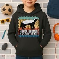 Honey Badger is my Spirit Animal Kids Hoodie thumb 2