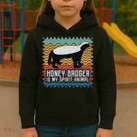 Honey Badger is my Spirit Animal Kids Hoodie thumb 3
