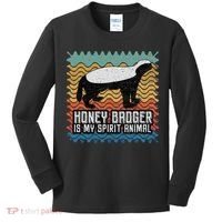 Honey Badger is my Spirit Animal Kids Long Sleeve Shirt thumb 0