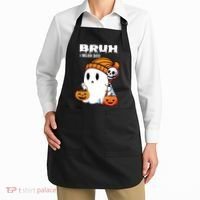 Halloween Bruh I Mean Boo Ghost Funny Apron thumb 2