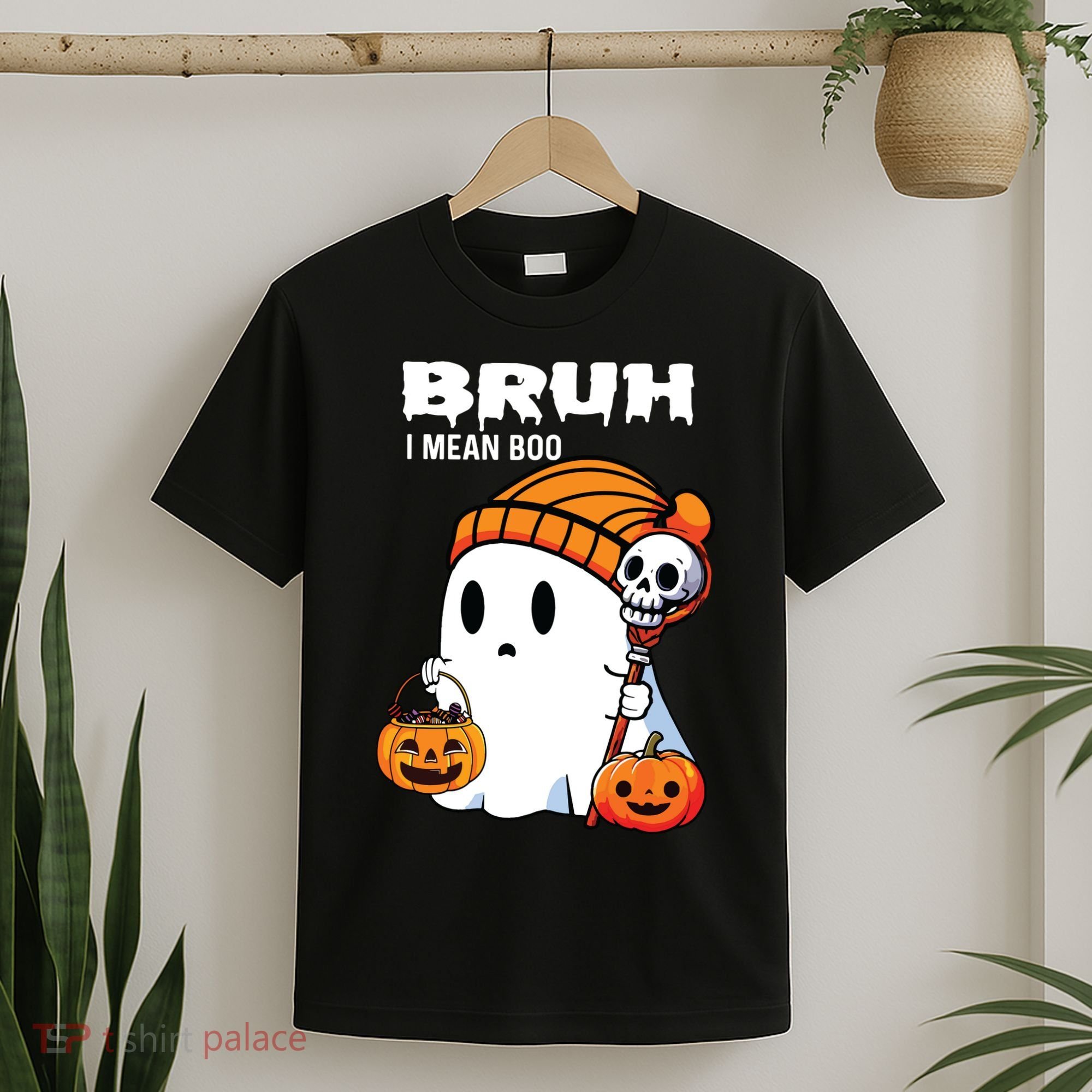 Halloween Bruh I Mean Boo Ghost Funny T-Shirt