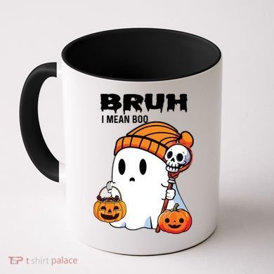 Halloween Bruh I Mean Boo Ghost Funny Coffee Mug