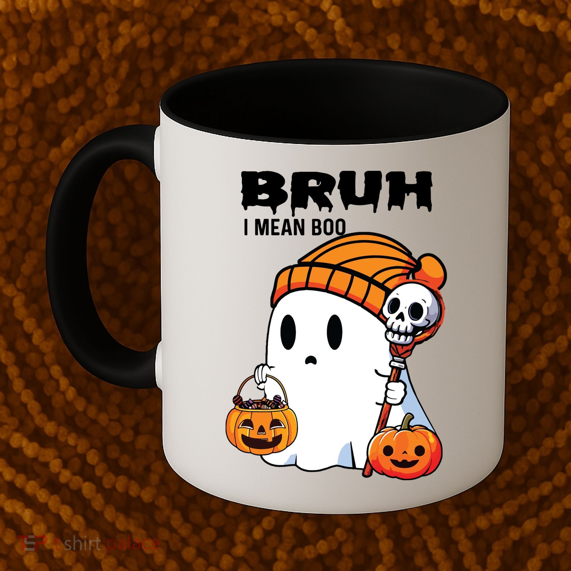 Halloween Bruh I Mean Boo Ghost Funny Coffee Mug