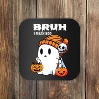 Halloween Bruh I Mean Boo Ghost Funny Coaster thumb 0