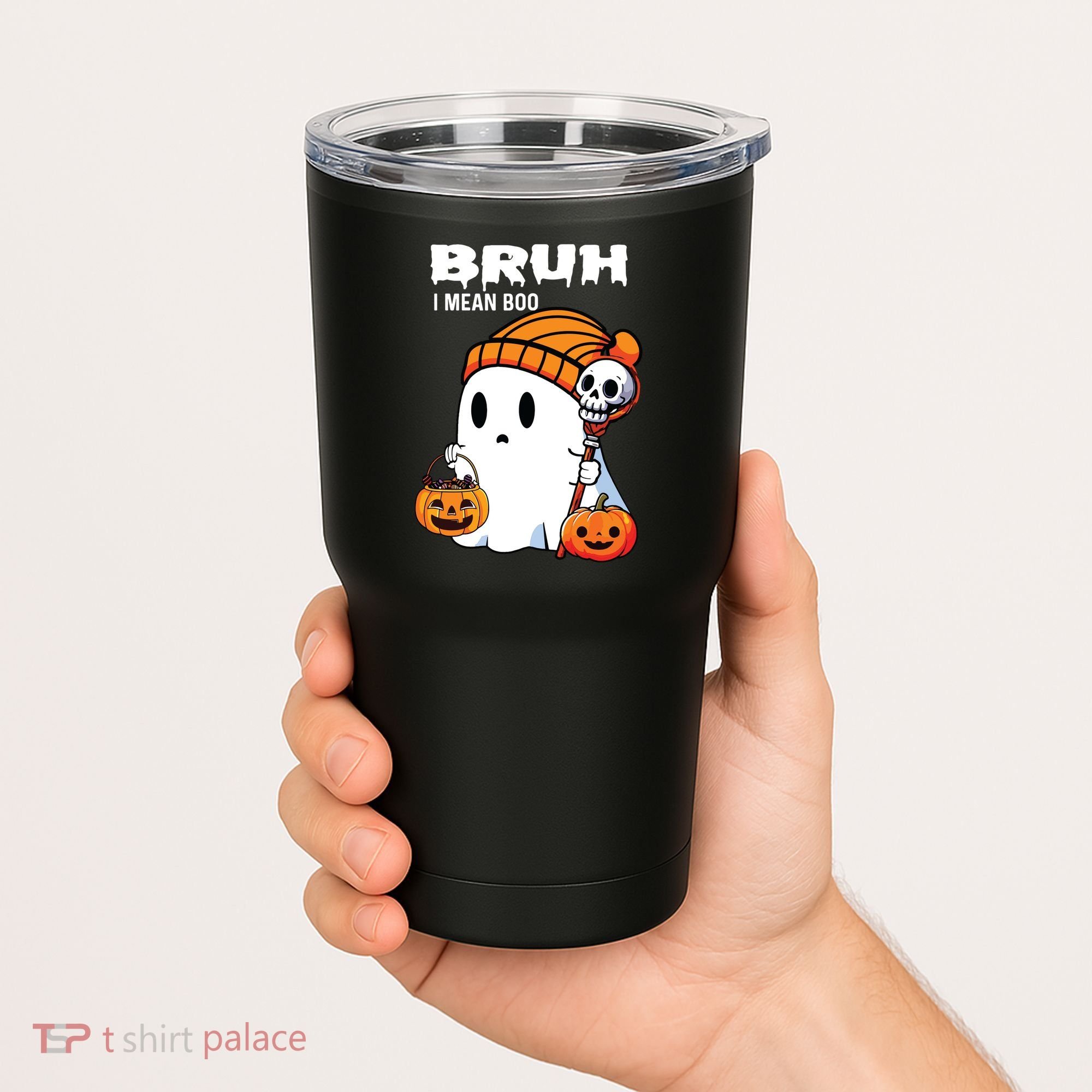 Halloween Bruh I Mean Boo Ghost Funny Tumbler