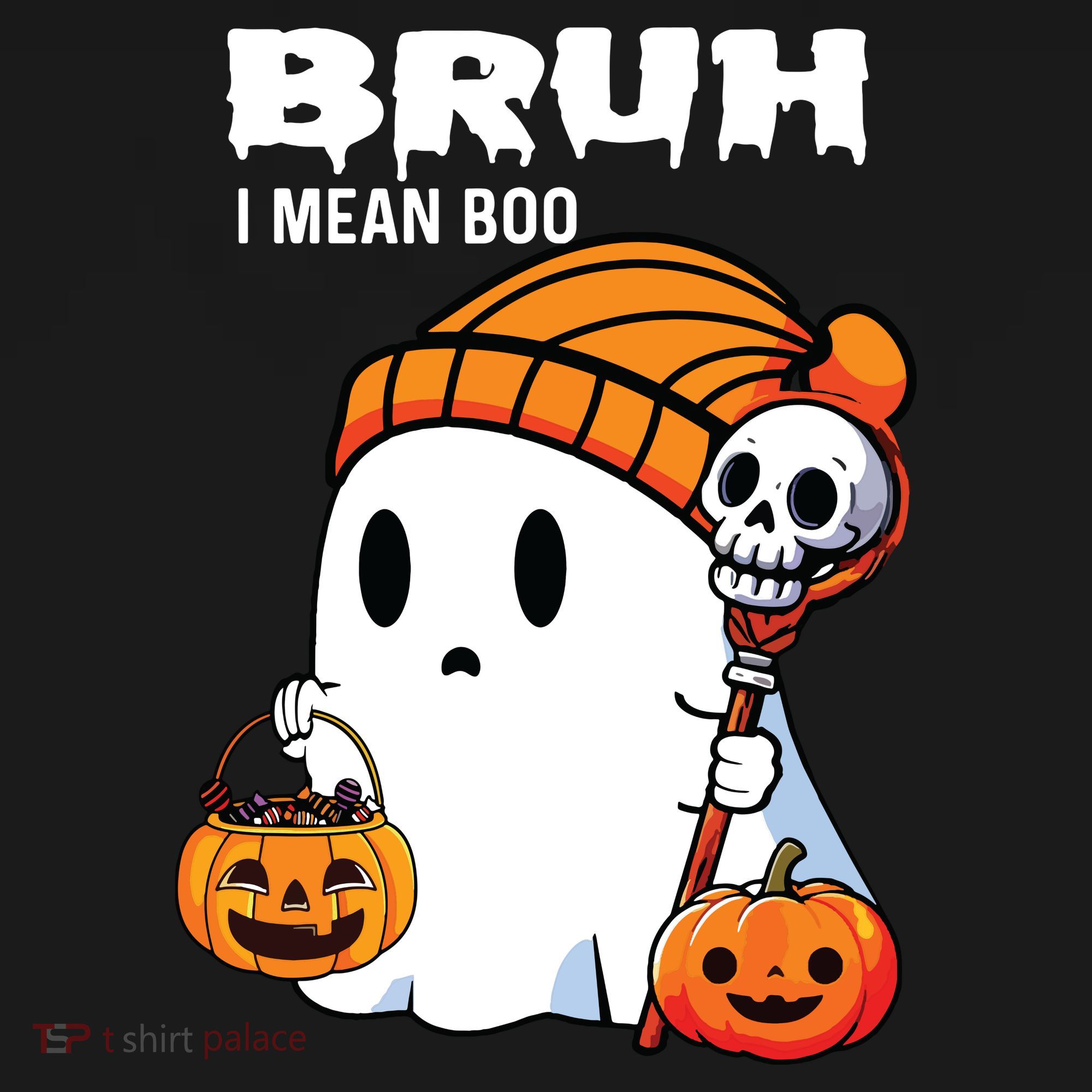 Halloween Bruh I Mean Boo Ghost Funny Mousepad