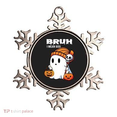 Halloween Bruh I Mean Boo Ghost Funny Ornament