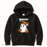 Halloween Bruh I Mean Boo Ghost Funny Kids Hoodie thumb 0