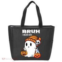 Halloween Bruh I Mean Boo Ghost Funny Tote Bag thumb 0