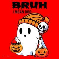 Halloween Bruh I Mean Boo Ghost Funny Santa Hat thumb 1