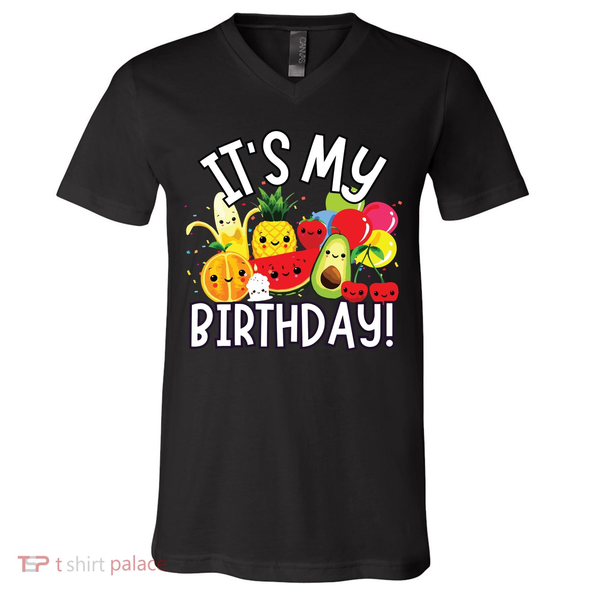 Hey Bear Its My Birthday Birthday Boy Girl V-Neck T-Shirt