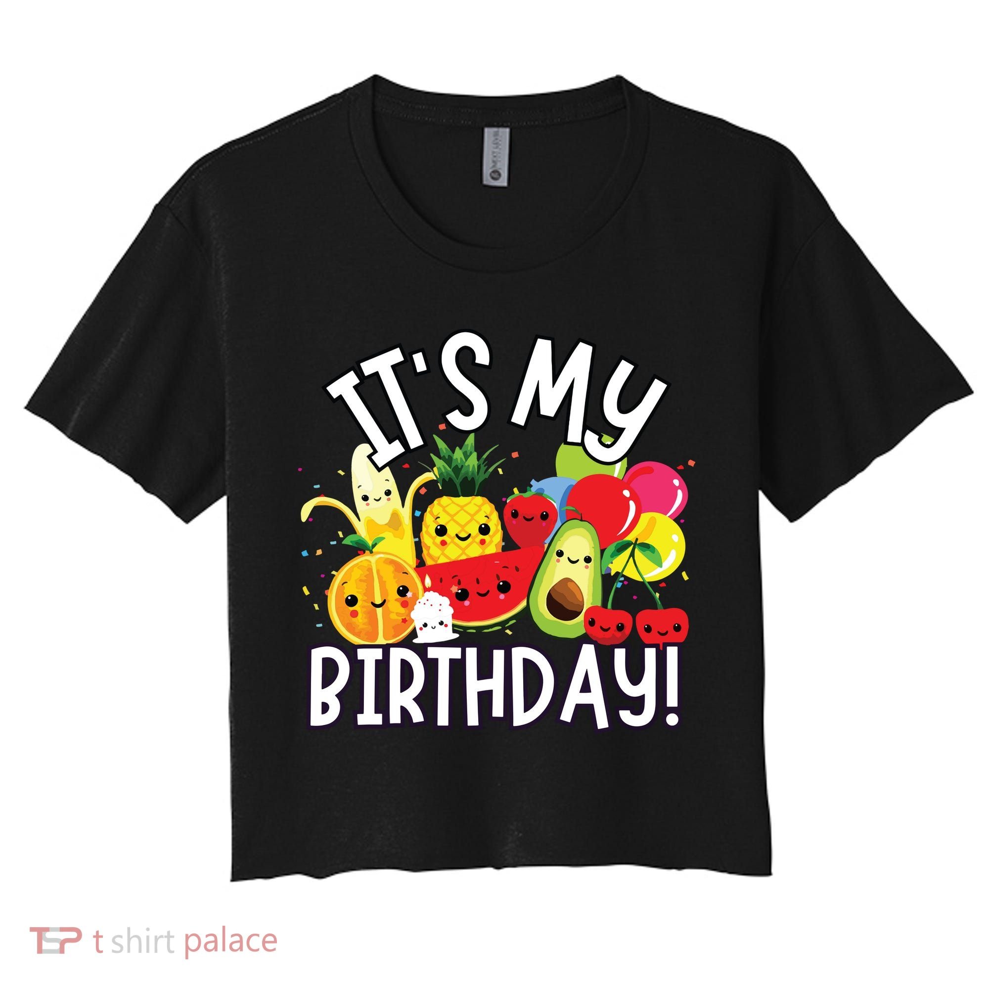 Hey Bear Its My Birthday Birthday Boy Girl Women's Crop Top Tee