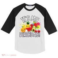 Hey Bear Its My Birthday Birthday Boy Girl Kids Colorblock Raglan Jersey thumb 0