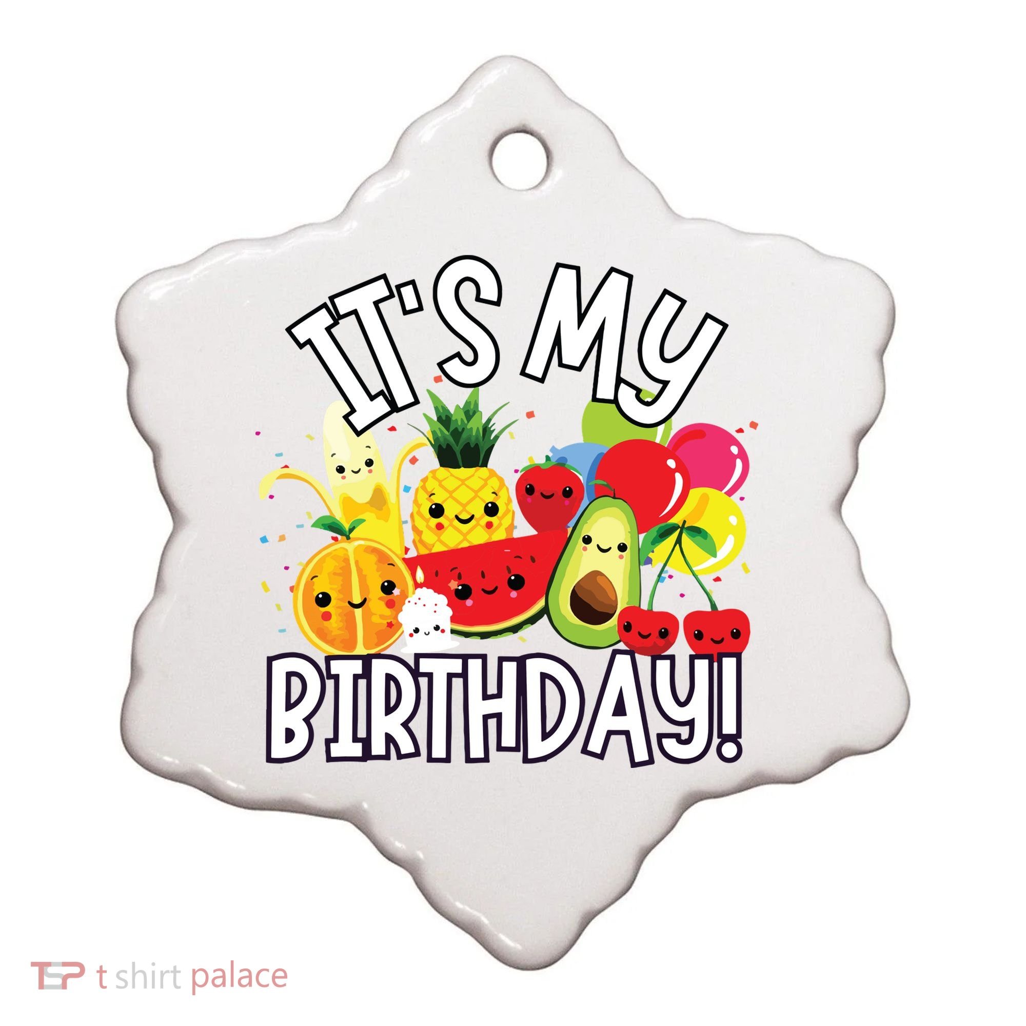 Hey Bear Its My Birthday Birthday Boy Girl Ceramic Ornament