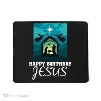 Happy Birthday Jesus  Christmas Advent Nativity Scene North  Mousepad thumb 0
