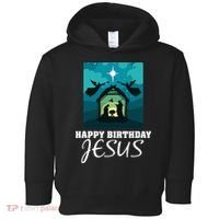 Happy Birthday Jesus  Christmas Advent Nativity Scene North  Toddler Hoodie thumb 0