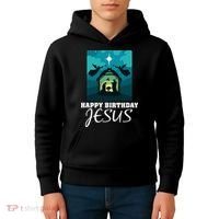 Happy Birthday Jesus  Christmas Advent Nativity Scene North  Kids Hoodie thumb 4