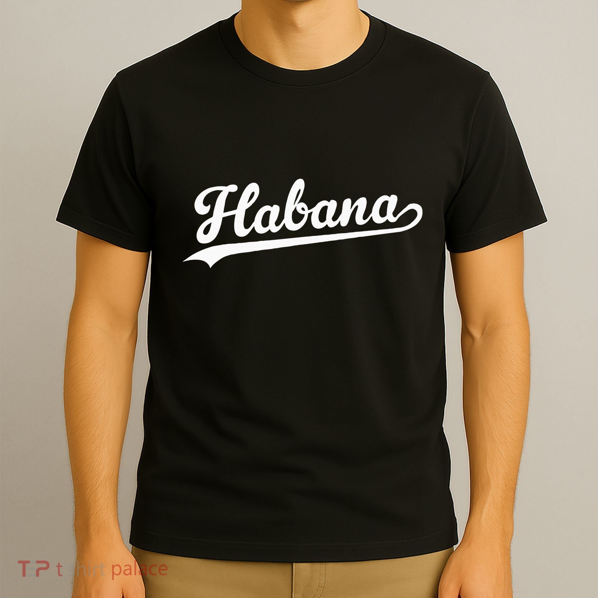 Habana Baseball Jersey Script Vintage Retro Style T-Shirt