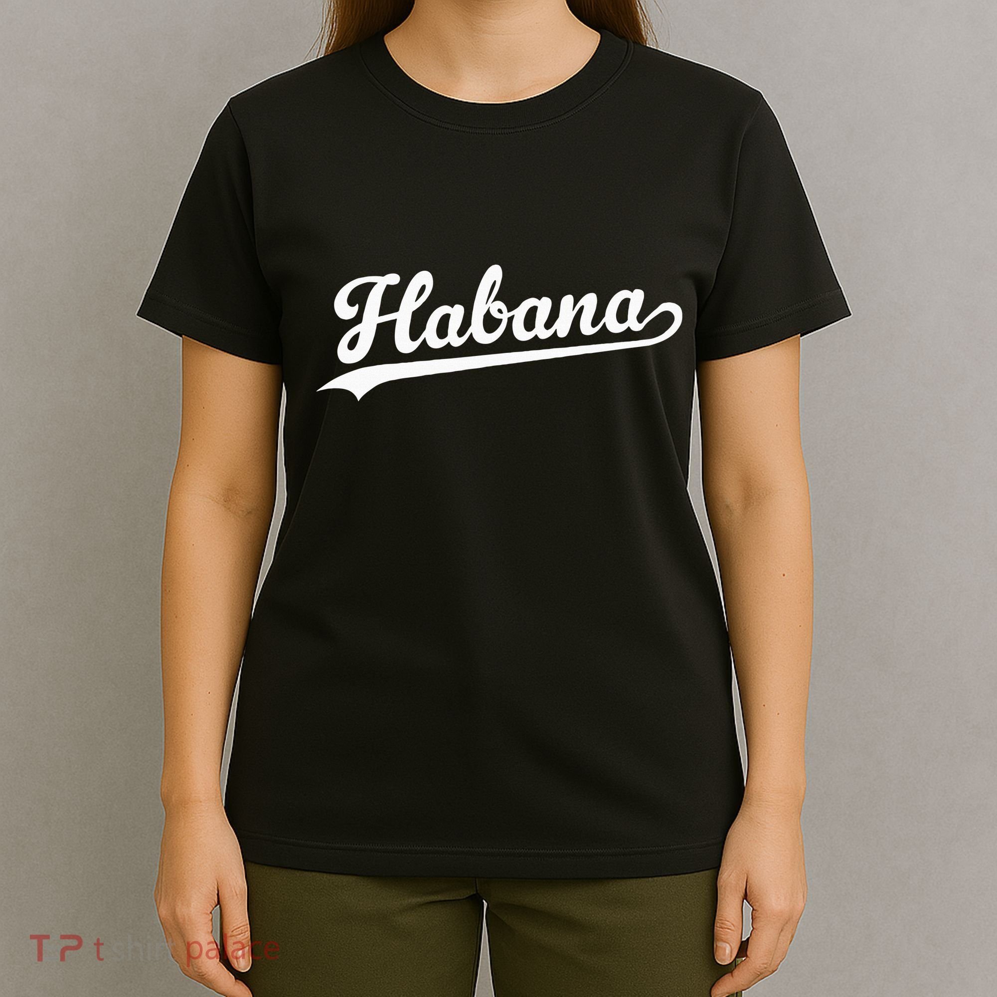 Habana Baseball Jersey Script Vintage Retro Style T-Shirt