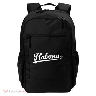 Habana Baseball Jersey Script Vintage Retro Style Backpack