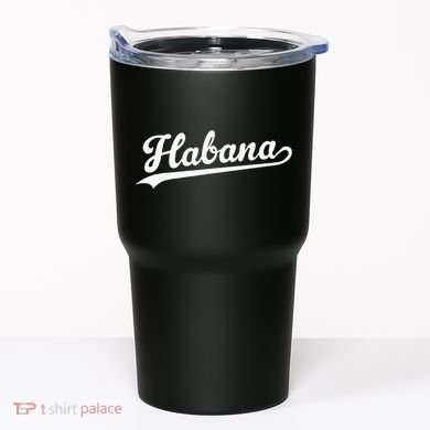 Habana Baseball Jersey Script Vintage Retro Style Tumbler