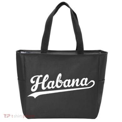 Habana Baseball Jersey Script Vintage Retro Style Tote Bag