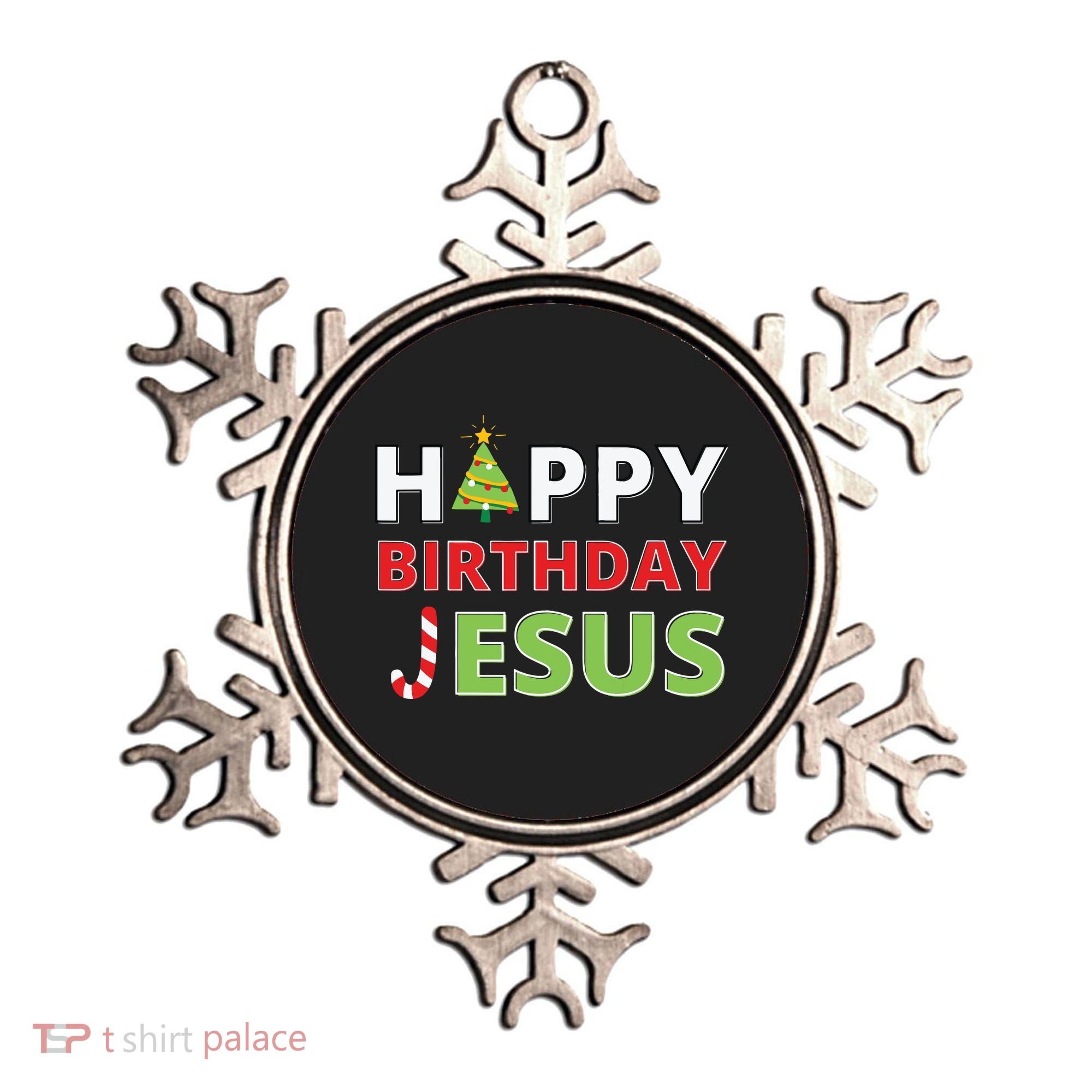 Happy Birthday Jesus Funny Christian Christmas Ornament